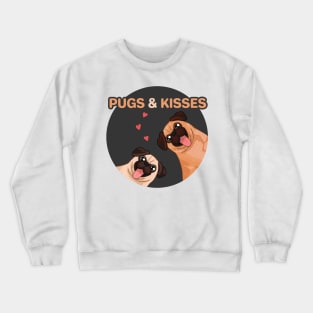 Pugs and Kisses Cartoon Crewneck Sweatshirt